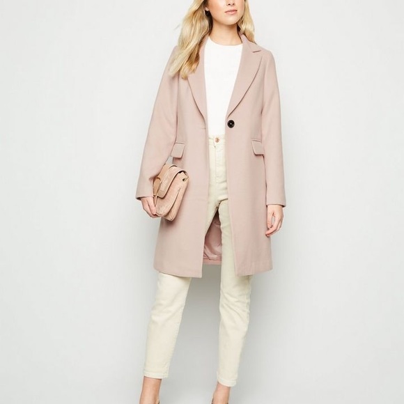 Light pink single button coat ✨ - Picture 2 of 6